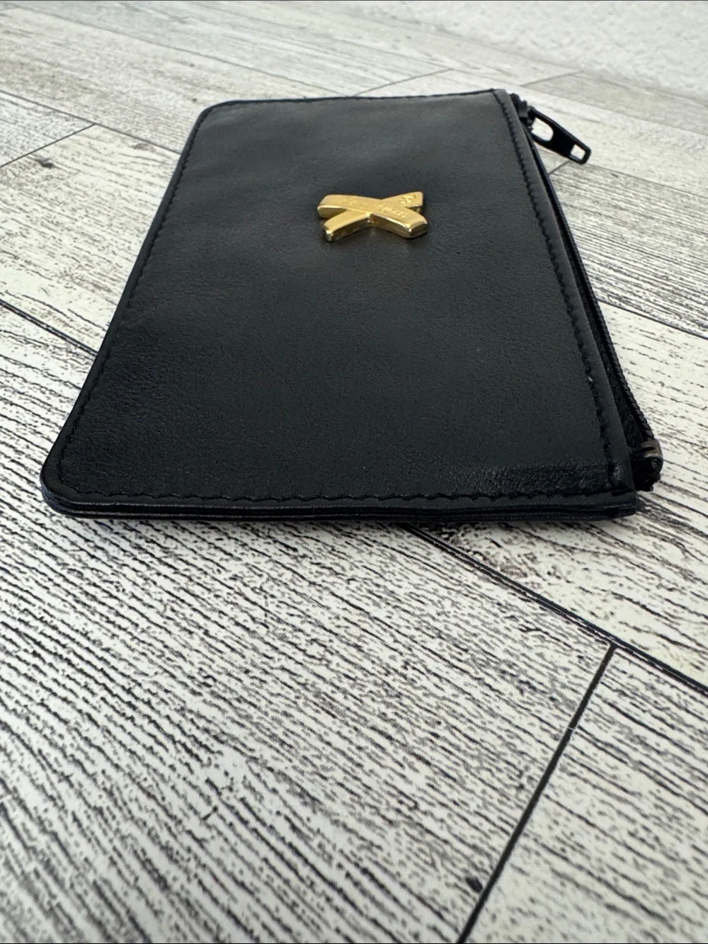 Paloma Picasso Vintage Black Leather Coin Wallet/Pouch